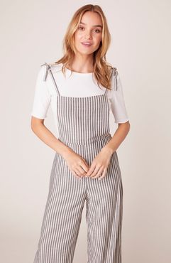 Tie on the Prize Striped Overalls