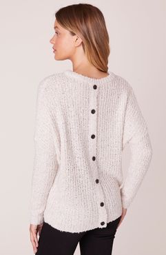 No Going Back Sweater with Button Back