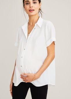 HATCH Maternity The Savannah Top, white, Size 0