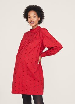 HATCH Maternity The Amora Dress, Red Heart, Size 0