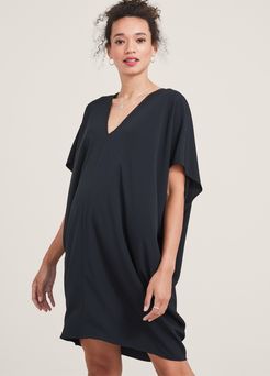 HATCH Maternity The Slouch Dress, black, Size Petite