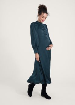 HATCH Maternity The Robin Dress, Forest Green, Size 0