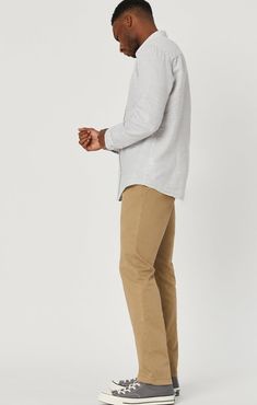 Edward Chino In British Khaki Twill