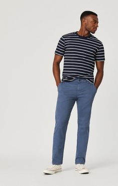 Edward Slim Straight Leg In Vintage Indigo Sateen Twill