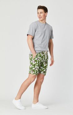 Jay Shorts In Palm Festival Denim