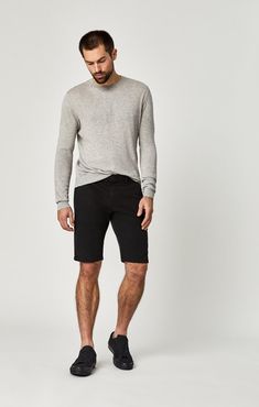 Jacob Shorts In Black Sateen Twill