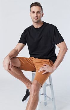 Jacob Shorts In Sugar Brown Twill