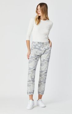 Ivy Cargo Pant In Grey Camo