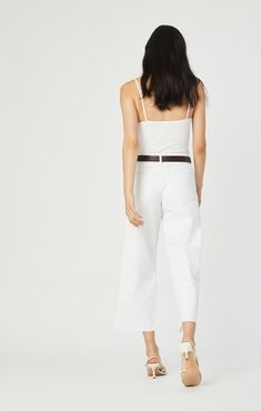 Bodrum Wide Leg In Off-white Stretch