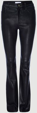 Leather Le High Flare Noir Size 24