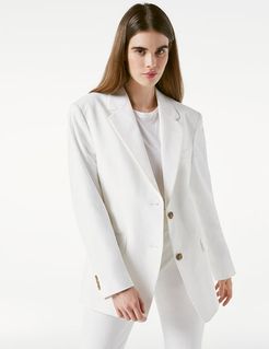Grandfather Jacket Suiting White Size XXS