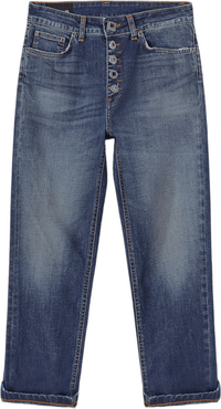 Jeans cropped Koons bottoni gioiello