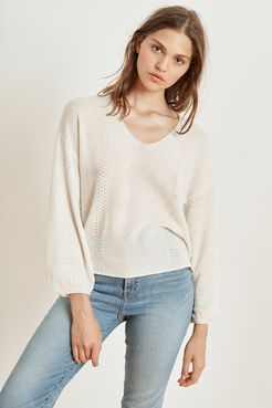 Alora Cashmere Blend V-Neck Sweater (L), Velvet by Graham & Spencer