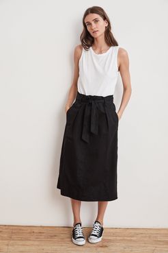 Bray Cotton Twill Belted Skirt (4), Velvet by Graham & Spencer