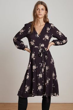 Pomona Floral Printed Challis Wrap Dress (M), Velvet by Graham & Spencer