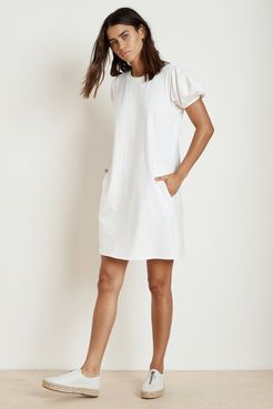 Mollie Structured Cotton Puff Sleeve Dress (M), Velvet by Graham & Spencer