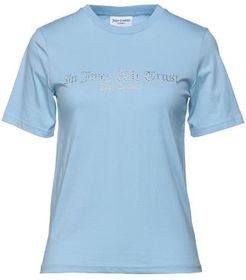 Donna T-shirt Celeste XS 100% Cotone