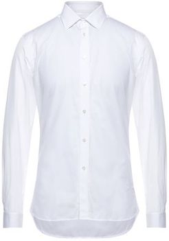 Uomo Camicia Bianco 37 100% Cotone