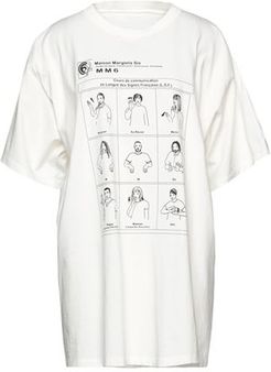 Donna T-shirt Bianco M 100% Cotone Elastan