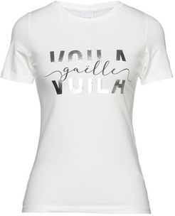 Donna T-shirt Bianco 0 92% Cotone 8% Elastan