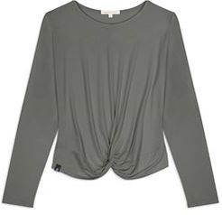 Donna T-shirt Khaki S 95% Lyocell 5% Elastan