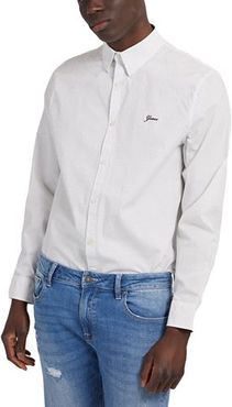 Uomo Camicia Bianco M Cotone