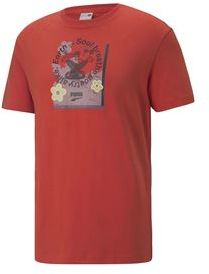 Uomo T-shirt Rosso S Cotone