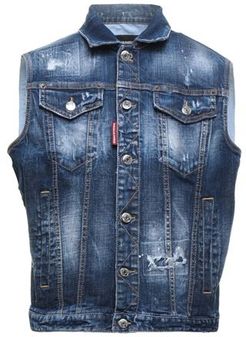 Uomo Capospalla jeans Blu 46 98% Cotone 2% Elastan Poliestere Zinco Alluminio