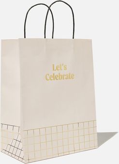 Typo - Get Stuffed Gift Bag - Medium - Lets celebrate ecru