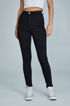 - Ultra High Super Stretch Jean - Black pockets