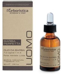 Uomo Olio da Barba 100% Naturale 7 Oli Vegetali + Vit E Cura della barba 30 ml male