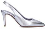 Slingback donna argento in pelle