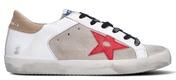 SUPER-STAR DOUBLE QUARTER Sneaker donna bianca/beige in pelle