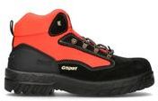 Scarpa trekking uomo nera/rossa in pelle