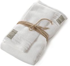 Asciugamano Ospite (coppia 1+1) - COCCOLA - Bianco
