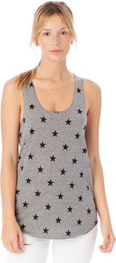 Meegs Printed Racerback Eco-Jersey Tank Top