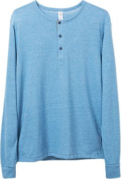 Basic Eco-Mock Twist Henley Shirt