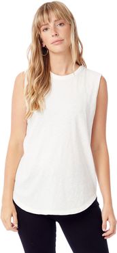 Inside Out Garment Dyed Slub Sleeveless T-Shirt