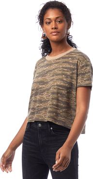 Headliner Printed Eco-Jersey Cropped T-Shirt