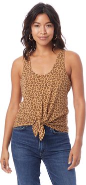 High-Waisted Printed Eco-Jersey Tie Tank Top