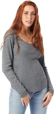 Slinky Rib Scoop Long Sleeve T-Shirt