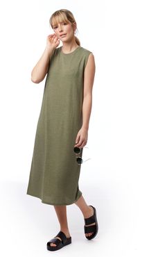 Eco-Jersey Muscle Midi Dress