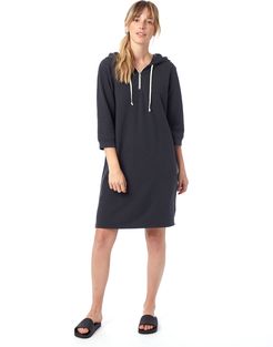 Quarter Zip Vintage French Terry Hoodie Dress