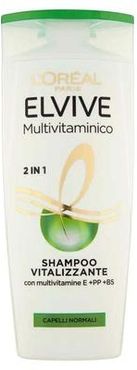 Elvive Multivitaminico, 2 in 1 Effetto Vitalizzante Shampoo 400 ml unisex