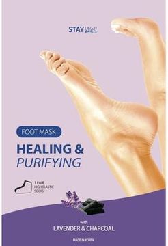 Healing & Purifying Foot Mask CHARCOAL Maschere piedi 34 g unisex