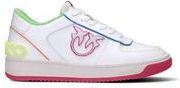 Sneaker donna bianca/rosa in pelle