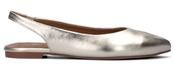 Slingback donna platino in pelle