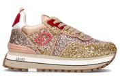 Sneaker donna rosa/oro