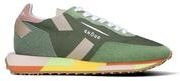 Sneaker donna verde in pelle