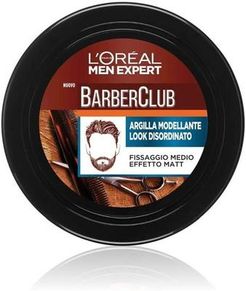 Barber Club, Argilla modellante effetto matt e rimodellabile per un look disordinato, per capelli corti, medi e lunghi, 75 ml Cera unisex